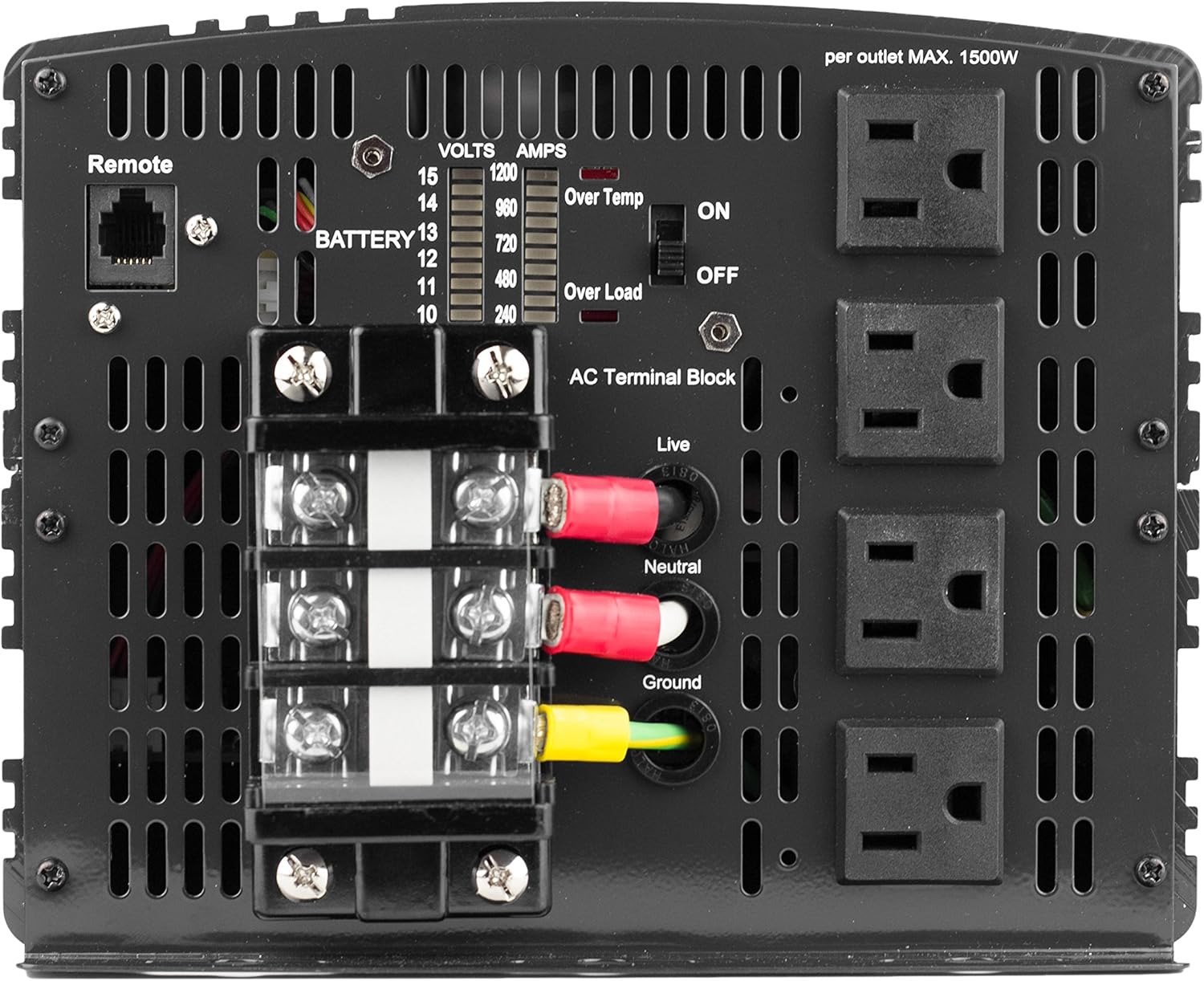 Wagan EL3748 12V 10000 Watt Power Inverter with Remote Control, 20000 Watt Surge Peak, Proline 12 Volt Power Converter for Home RV Camping Van Life Off Grid : Everything Else