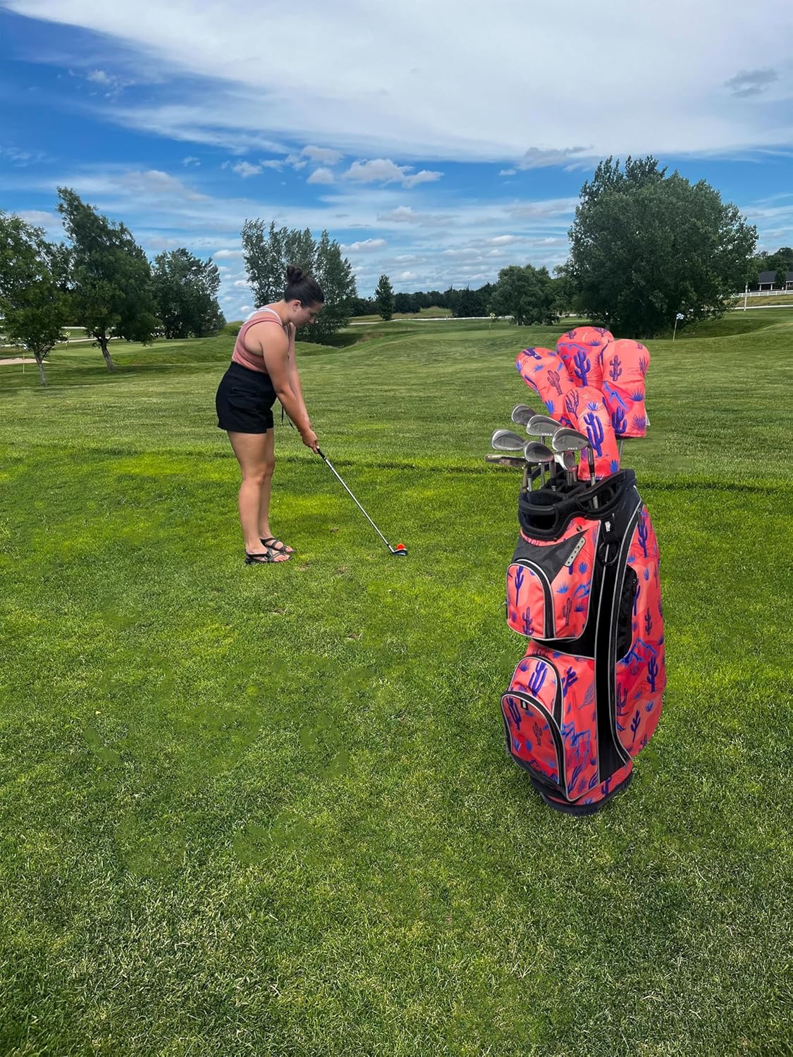 Luxury Women’s Golf Cart Bag – The Signature Series – 14-Way Organizer Top with Integrated Putter Well & Velour-Lined Valuables Pocket