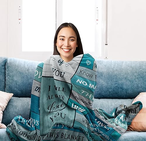 Miniatura 10 de POQUSH Día de la Madre para esposaella, regalo de cumpleaños para esposa, regalo de aniversario de boda para ella, manta de 60 x 50 pulgadas,