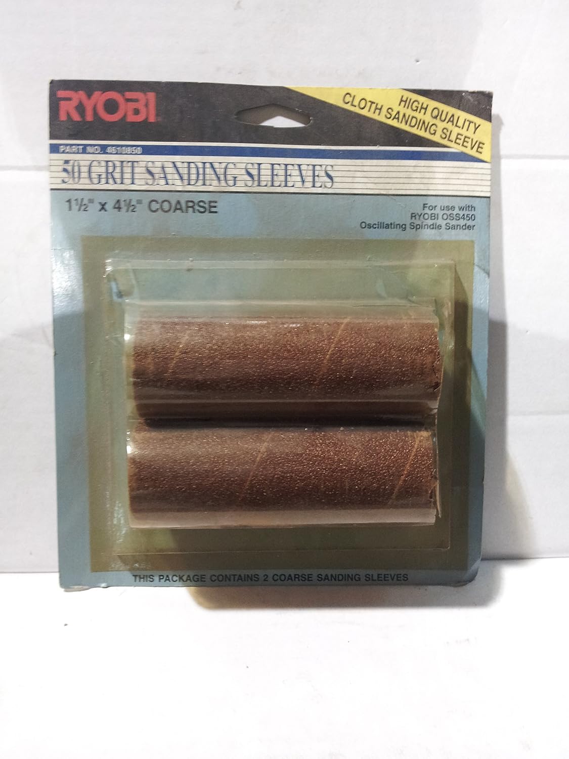 Ryobi 50 Grit Sanding Sleeves 11/2" X 41/2" Coarse