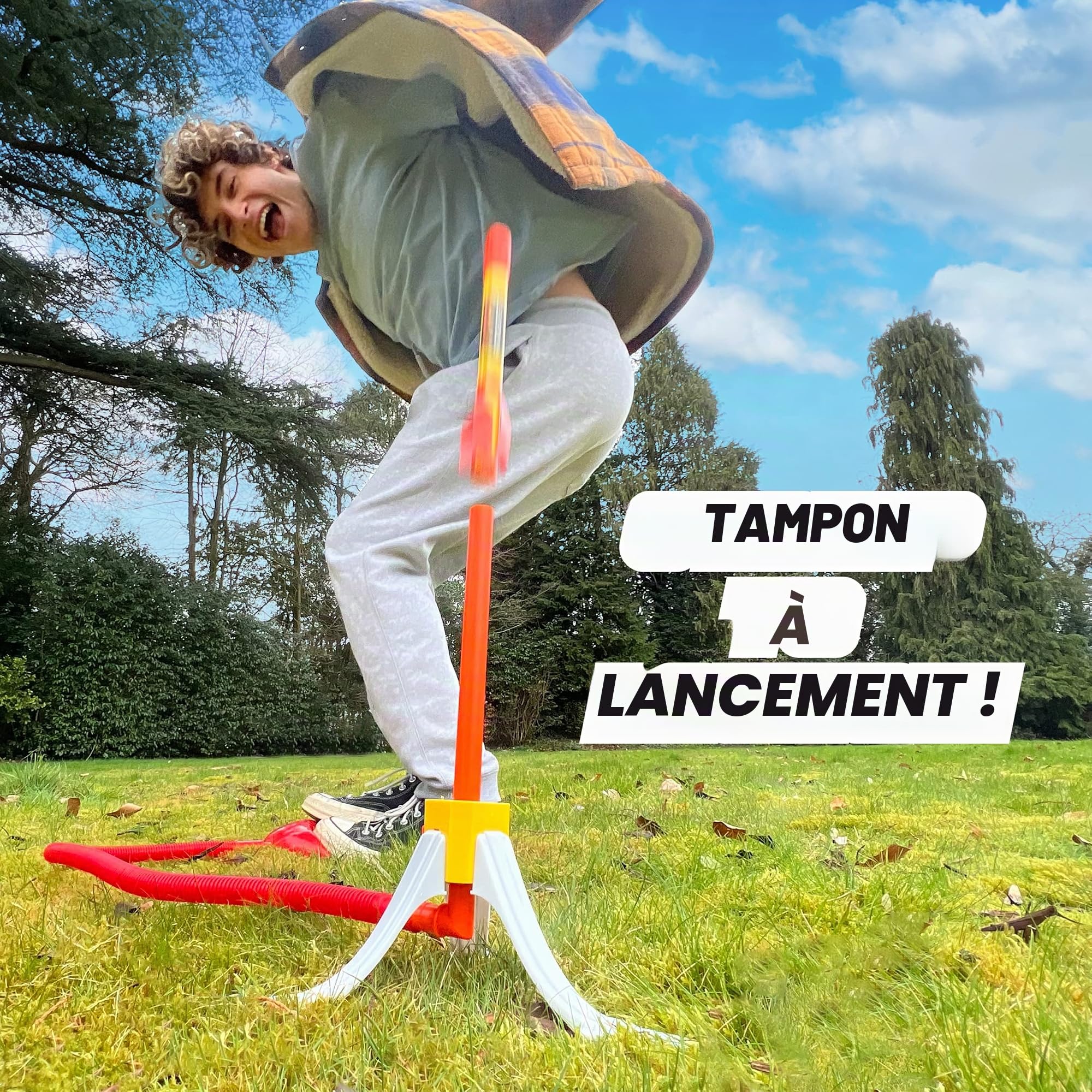 BANDAI Hypr Rocket Jump 500 Lanceur de fusées - Wow Stuff 3 - WS01400 Multicolore - Volez Plus Haut, Plus Vite, Plus Loin. Atteignez de Nouvelles hauteurs Incroyables avec HYPR Rocket !