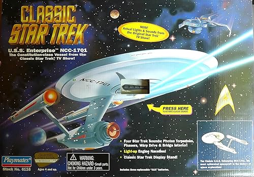 Classic Star Trek U.S.S. Enterprise con luces y sonidos reales