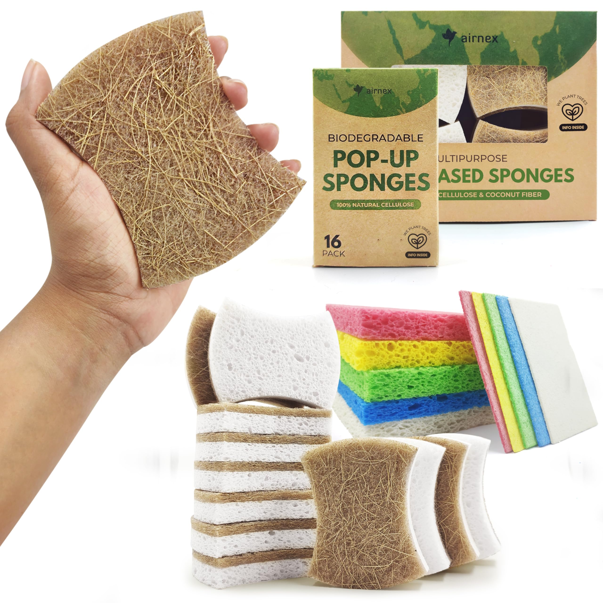 Amazon.com: AIRNEX Pack of 12 Handy Shape Non-Scratch Eco