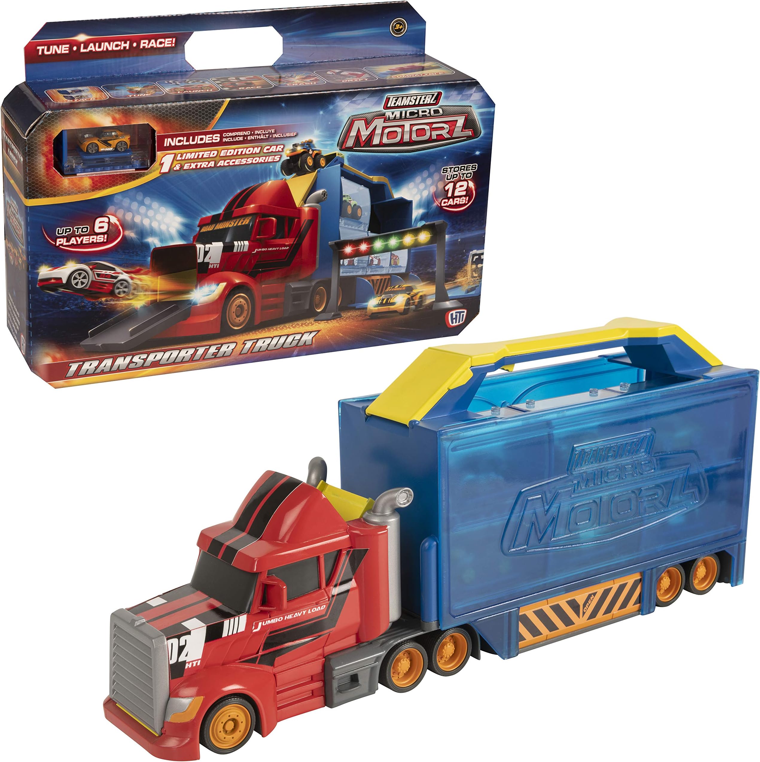 Teamsterz Micro Motorz Transporter | Stores Up to 12 Cars Includes Linited Edition Car