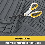 Cat® ToughLiner™ Gray Car Floor Mats - Heavy Duty Trim to Fit Floor Mats for Trucks - All-Weather Tr