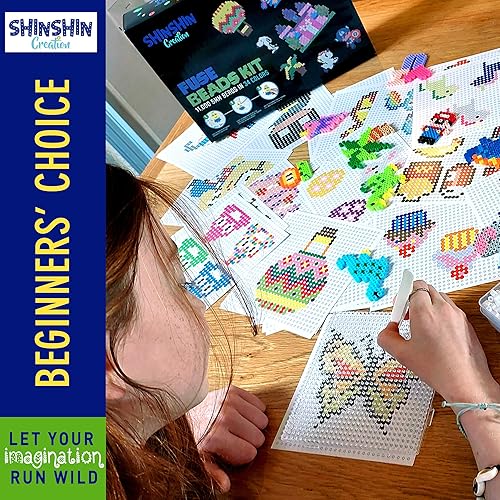 Miniatura 5 de Kit XL de cuentas de fusible, cuentas de fusión para manualidades infantiles  Kit de planchado para niños - Cuentas de fusible, compatibles con Hama