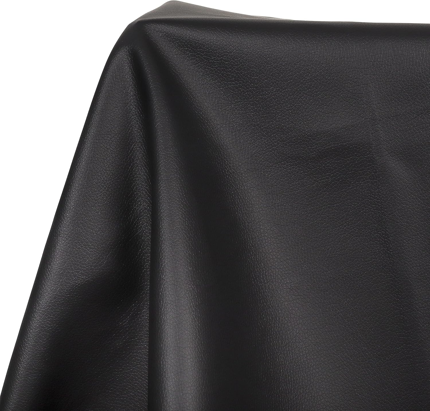 Marine Vinyl Upholstery Faux Leather: Meneng Black Grain Faux Leather 54