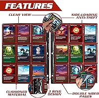 Vista 2 de Monster - Paquete de 25 protectores de página para tarjetas coleccionables con capacidad para 450 cartas coleccionables y 9 hojas de bolsillo