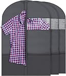 Plixio Dance Garment Bags for Costumes with Transparent Window for Travel and Zippered Mesh Pockets for Shoes, and Accessory Storage (3 Pack) (Pink: 36" x 23")