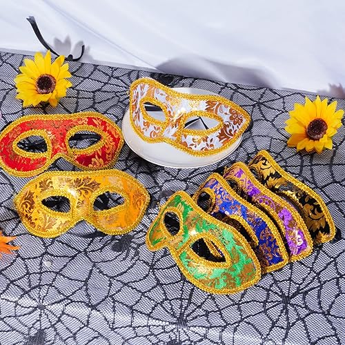 Miniatura 6 de Yookat 14 máscaras de mascaradas vintage antiguas máscaras venecianas Mardi Gras máscara de mascarada