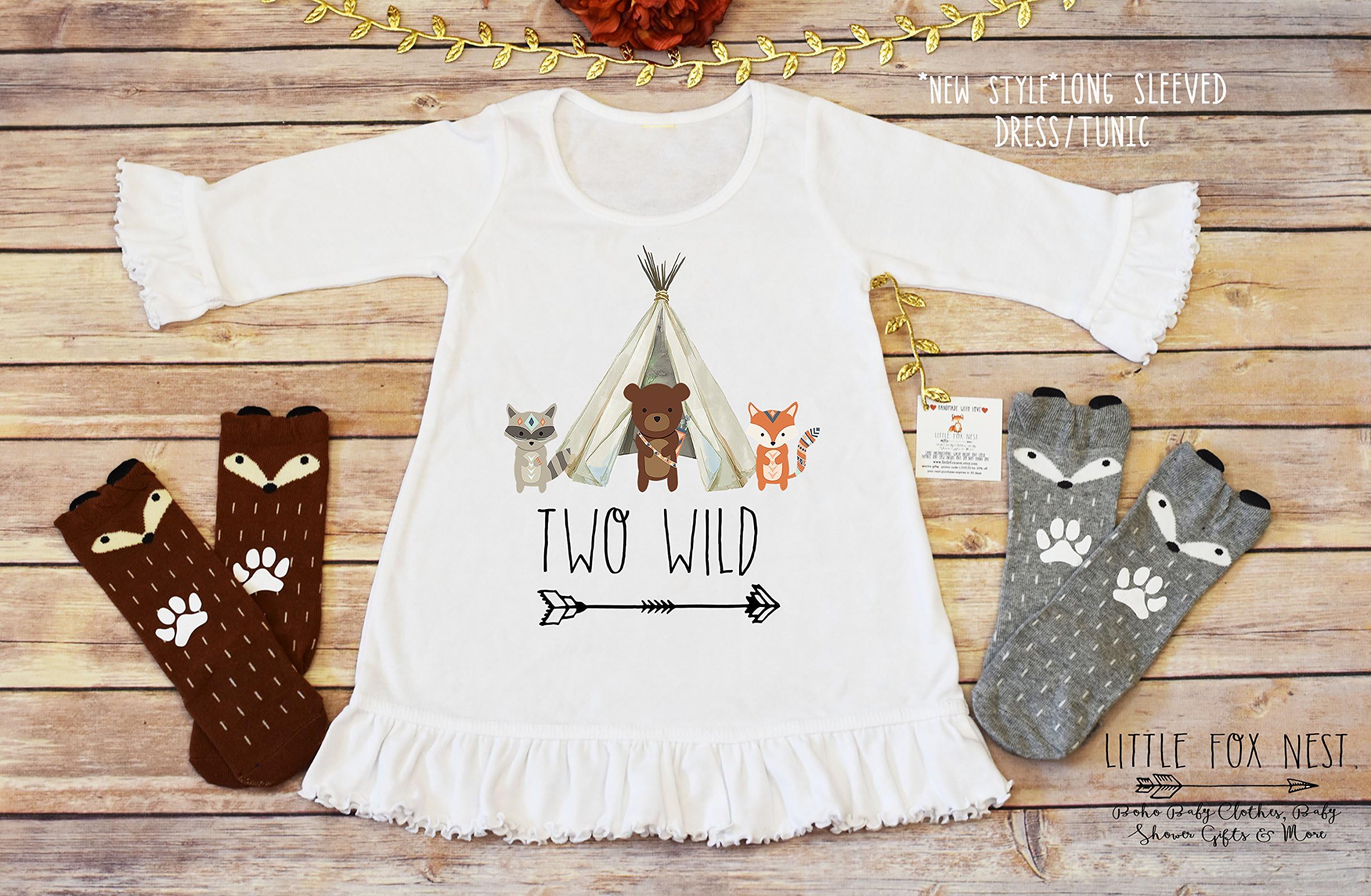 Second Birthday Dress, Toddler Dress, Two Wild, Baby Girl Dress, Baby Girl Clothes, Fox Dress, Toddler Dress
