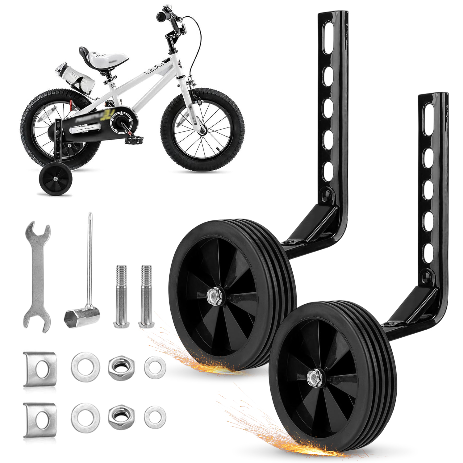 Bicicletta Bambina 16 Pollici Bicicletta Bambino 12 Pollici Caskunbsy - Con Rotelle Rimovibili, Telaio Acciaio, Per 3-4 Anni Bicicletta Bambino 4 Anni