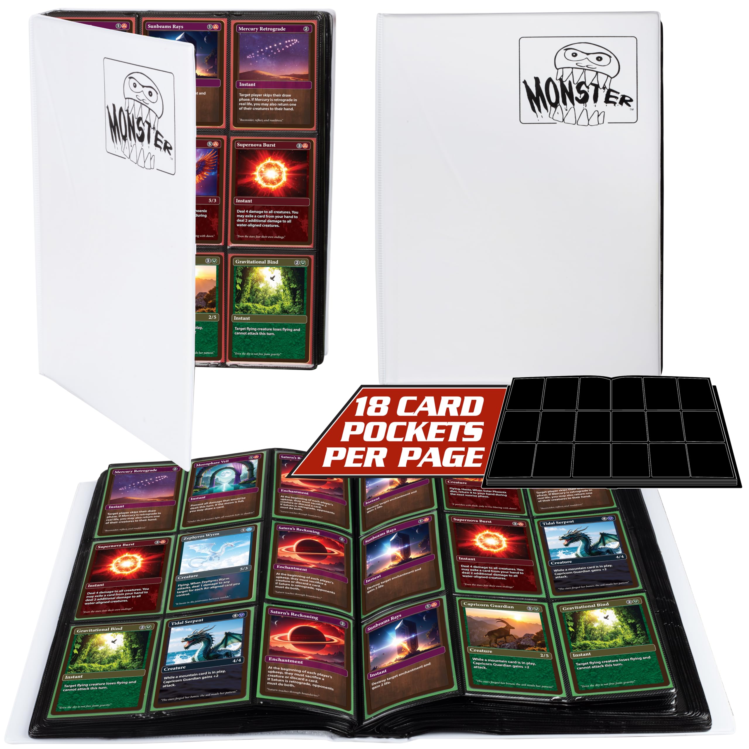 Amazon.com: Monster 9 Pocket Trading Card Album- Matte White