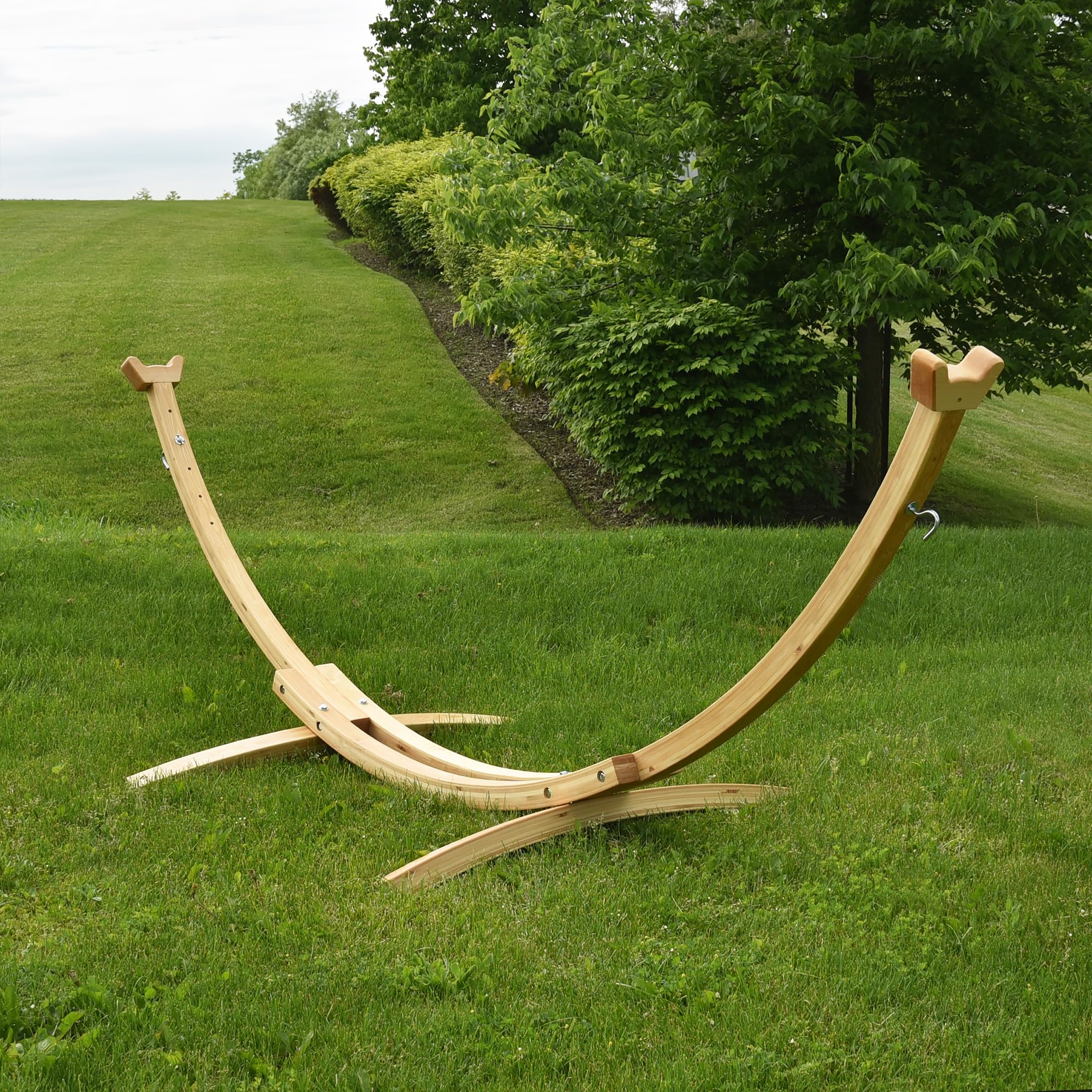 Vivere Support de hamac en pin massif - Bois naturel - Longueur : 3 m - Capacité : 204 kg