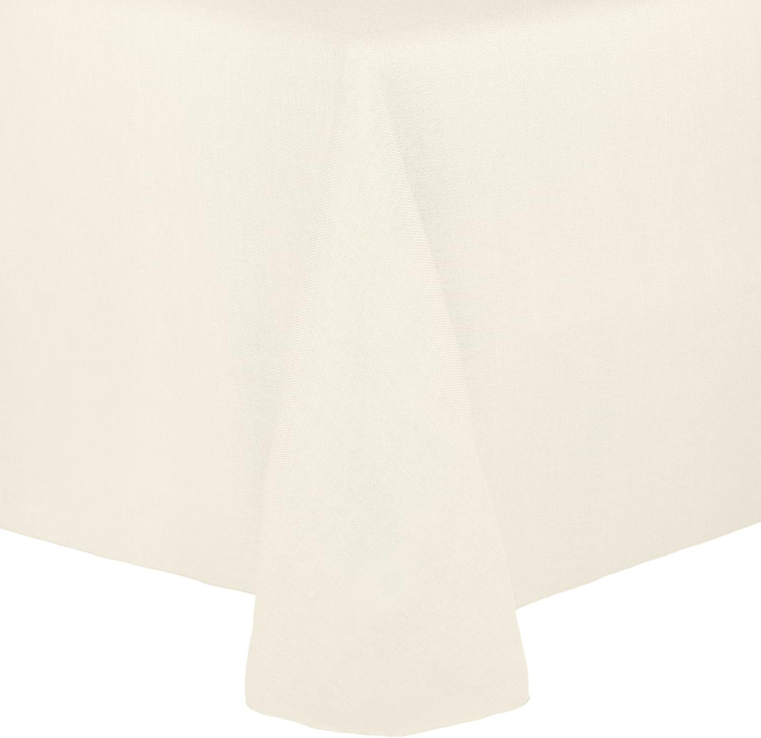 Ultimate Textile Faux Burlap - Havana 54 x 96-Inch Oval Tablecloth - Basket Weave, Ivory Cream