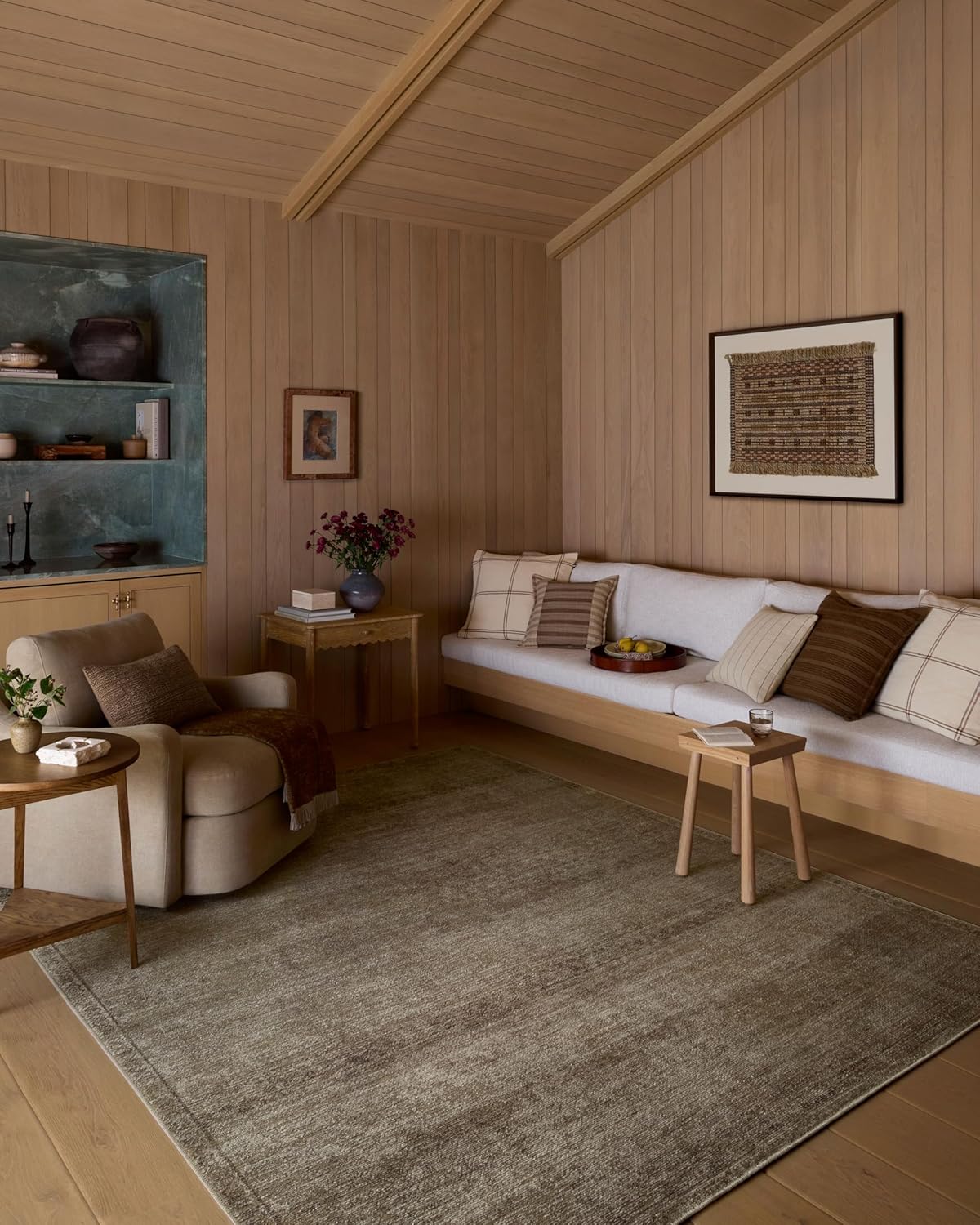 Loloi Amber Lewis Cambria Collection CBR-01 Ash/Bark 2'-3" x 3'-9" Accent Rug Jute, Neutral, Vintage Style, Antique Tone, Living, Bedroom, Dining, Carpet Ash / Bark 2'3" x 3'9" (Rectangular)