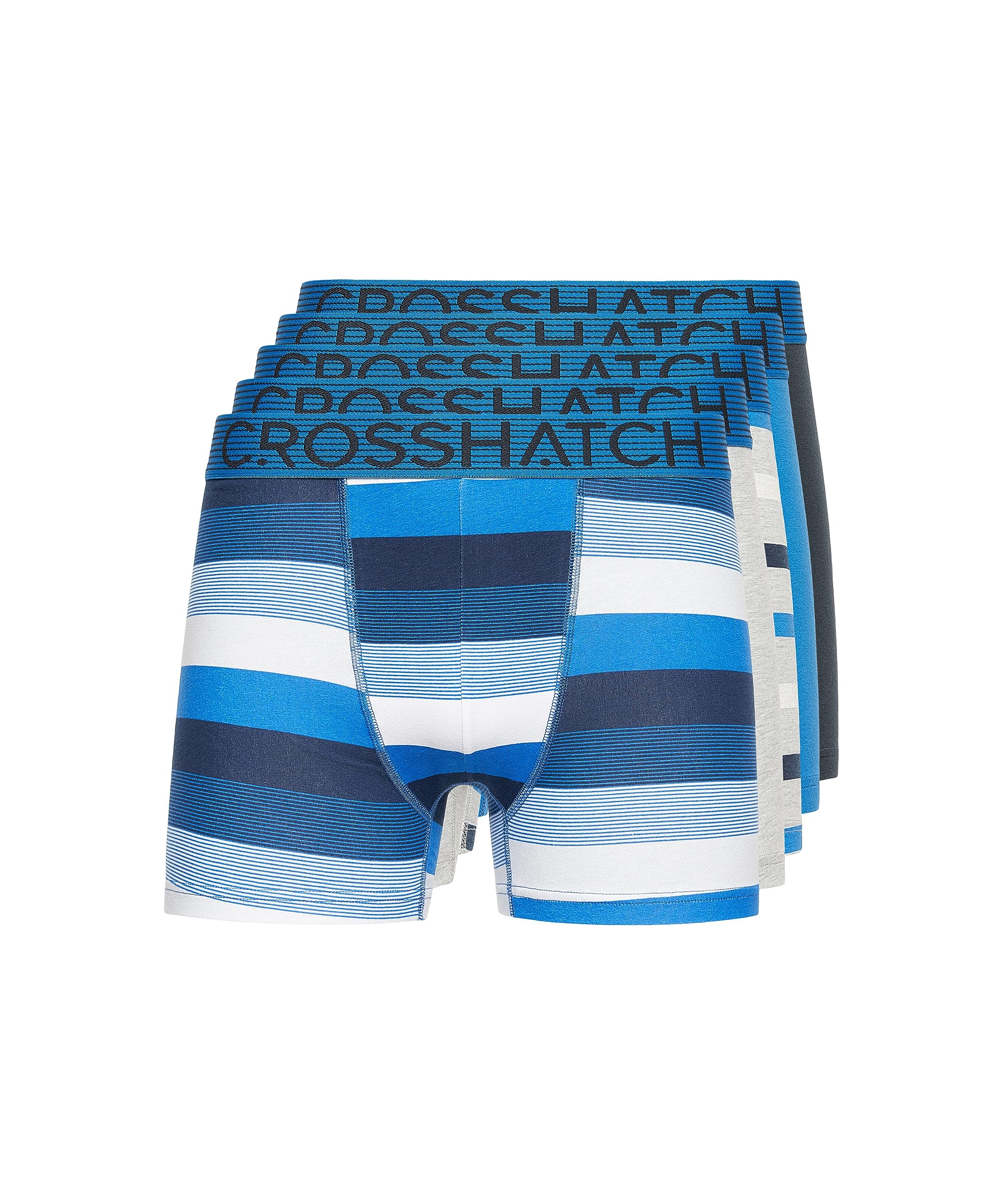 Crosshatch Men's Dipper-Blue Boxers Shorts (5 Pack) Dipper Multipack Underwear Gift Set Colour Trunk Boxers(S/Dipper-Blue)