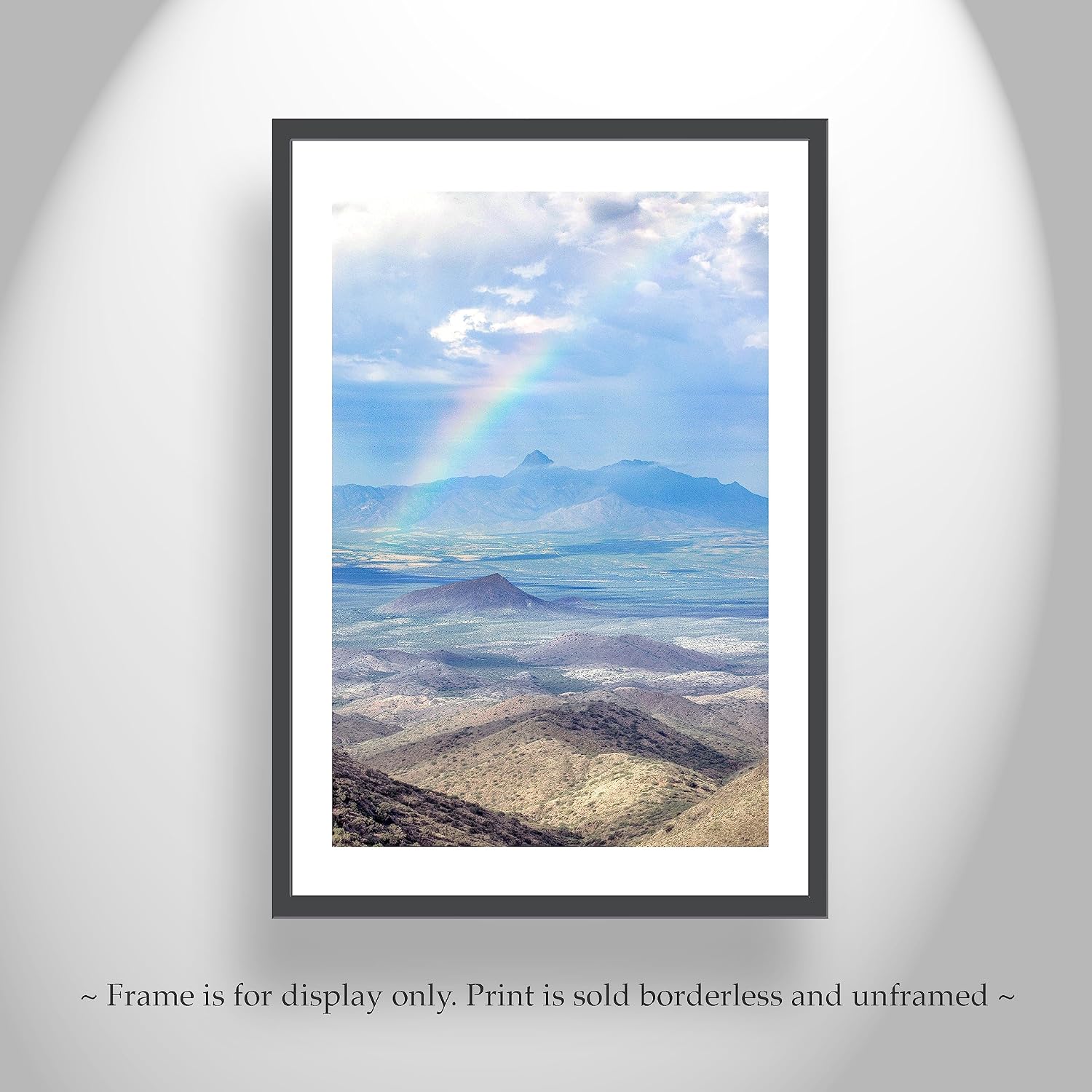 Baboquivari Peak Arizona Desert Rainbow Landscape Photograph