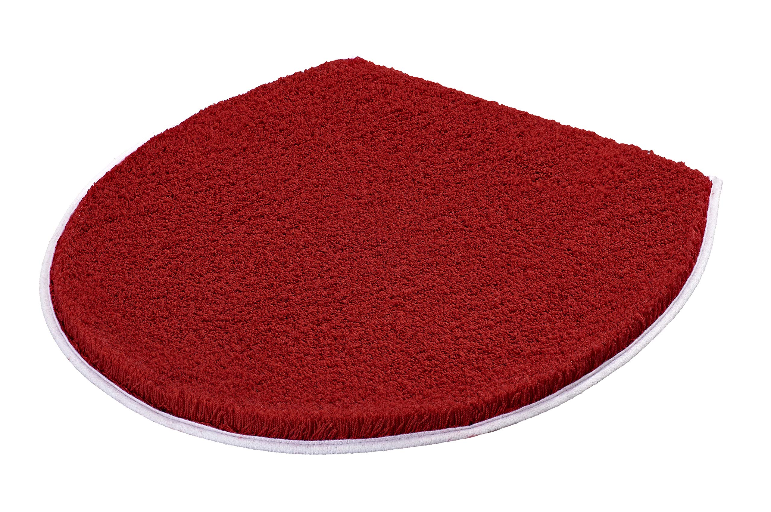 Kleine WolkeElongated Lid Rug Cover with a Draw String Fit lids 17 to 18.5 in Long - Toilet Seat Cover - (W) 18.5in X (L) 19.7in - Red