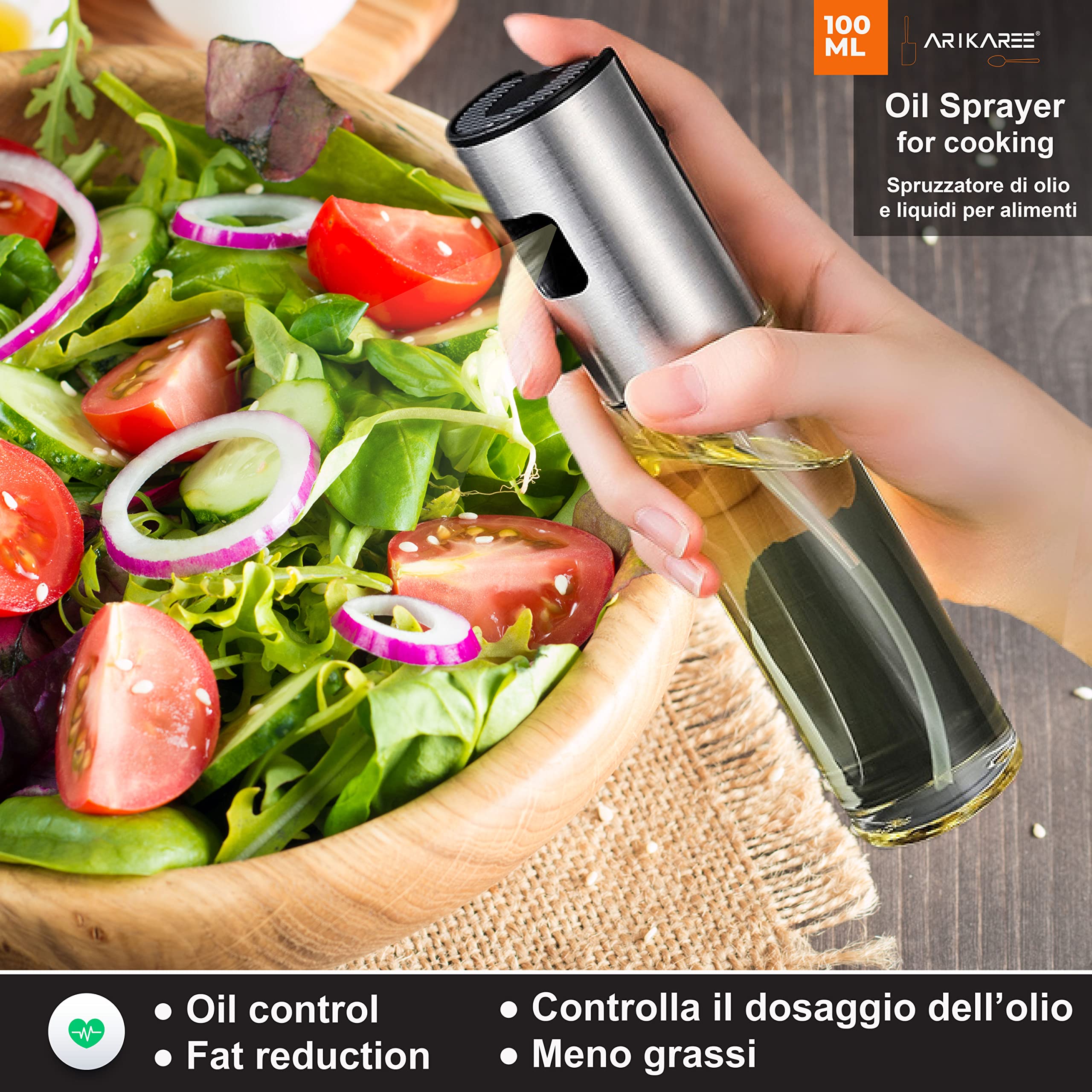 Teegxddy Spruzzatore Olio. Spruzzino Olio per Friggitrice ad Aria. 200