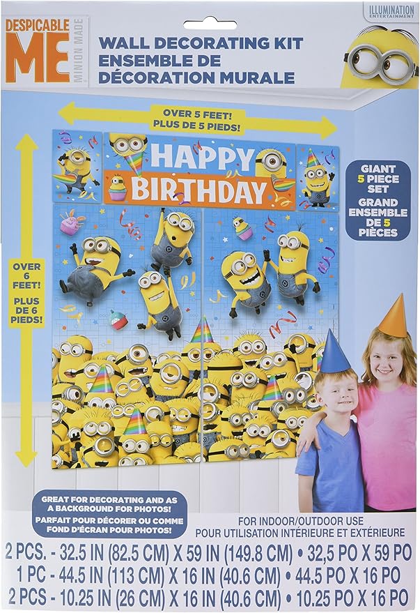 Minions 5 Piece Set Affiche Affiche De Joyeux Anniversaire De Definir Avec Les Minions Amazon Fr Jeux Et Jouets
