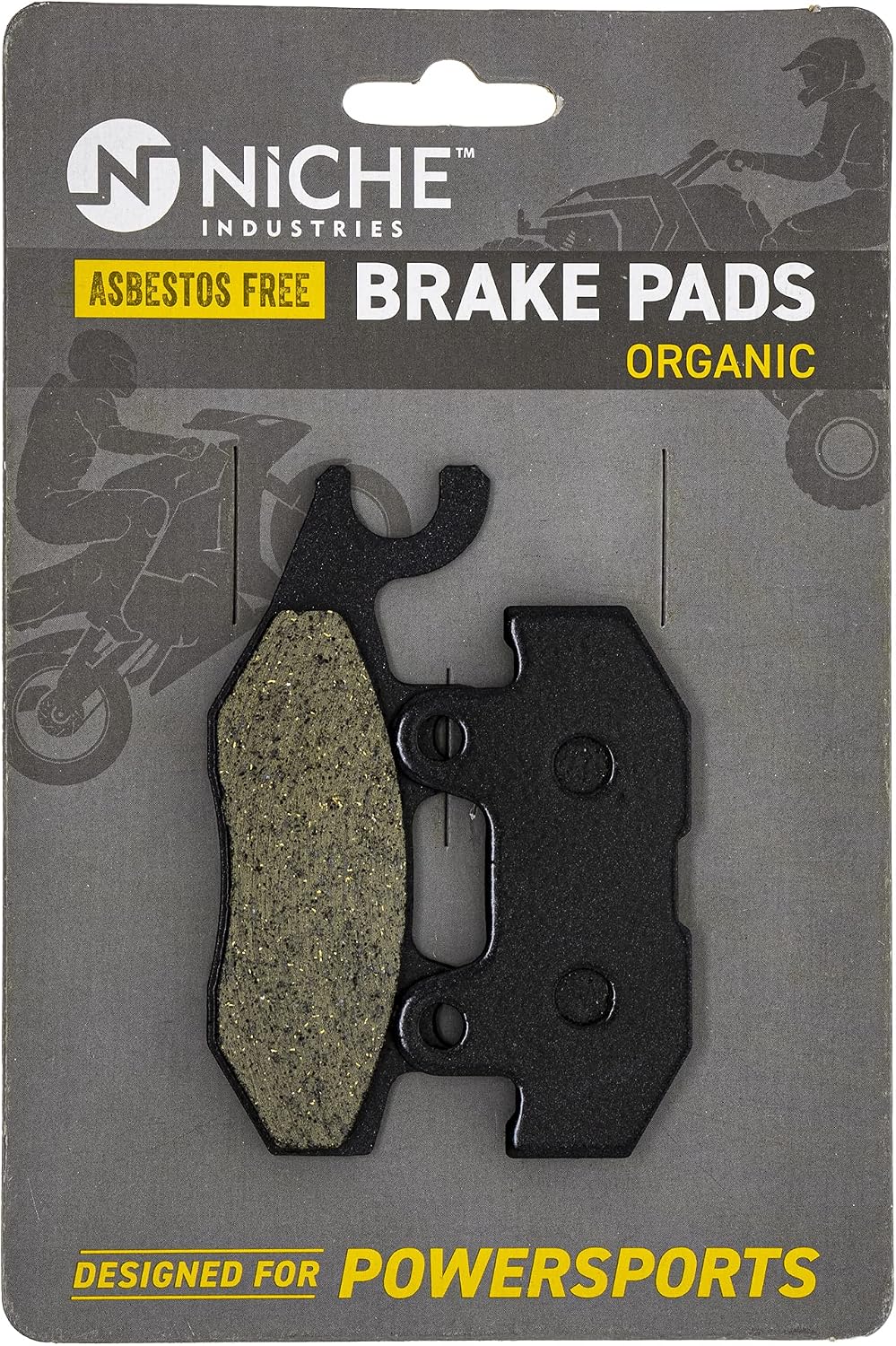 NICHE Brake Pad Kit for Yamaha Viking 700 VI Wolverine X4 R-Spec 1XD-25805-00-00 1XD-25805-10-00 Front Rear Organic