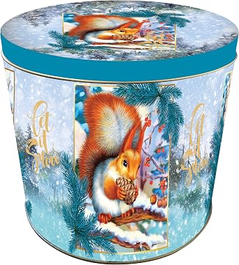 Gran Ducale Classic Panettone 1000g in Scenic Art Tin - 1kg of Panettone Italian Christmas Cake in Festive Tin