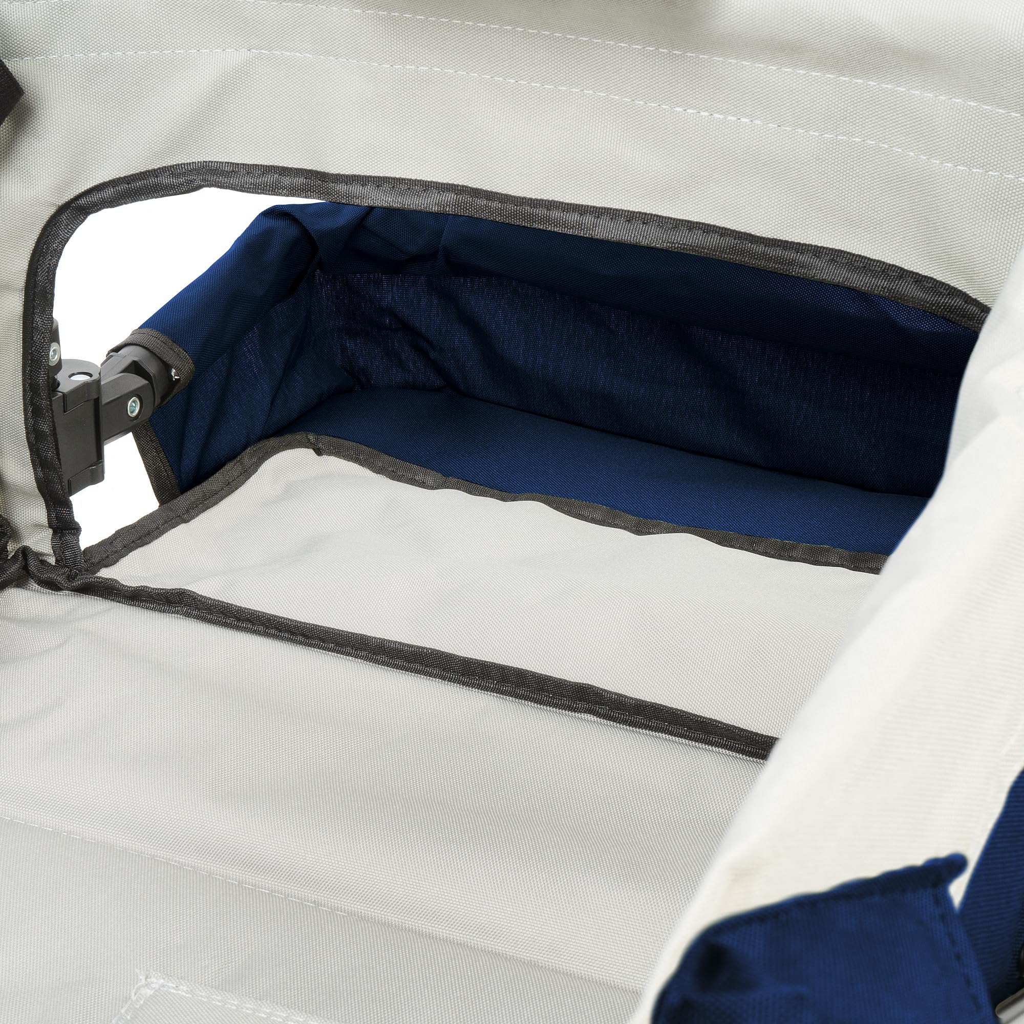 Zelsius Bollerwagen faltbar mit Dach | Blau/Grau | Transportwagen mit Gurtsystem | Handwagen, Klappbollerwagen, Gerätewagen | Faltbollerwagen klappbar, Gartenkarre mit Sonnendach, Transportkarre