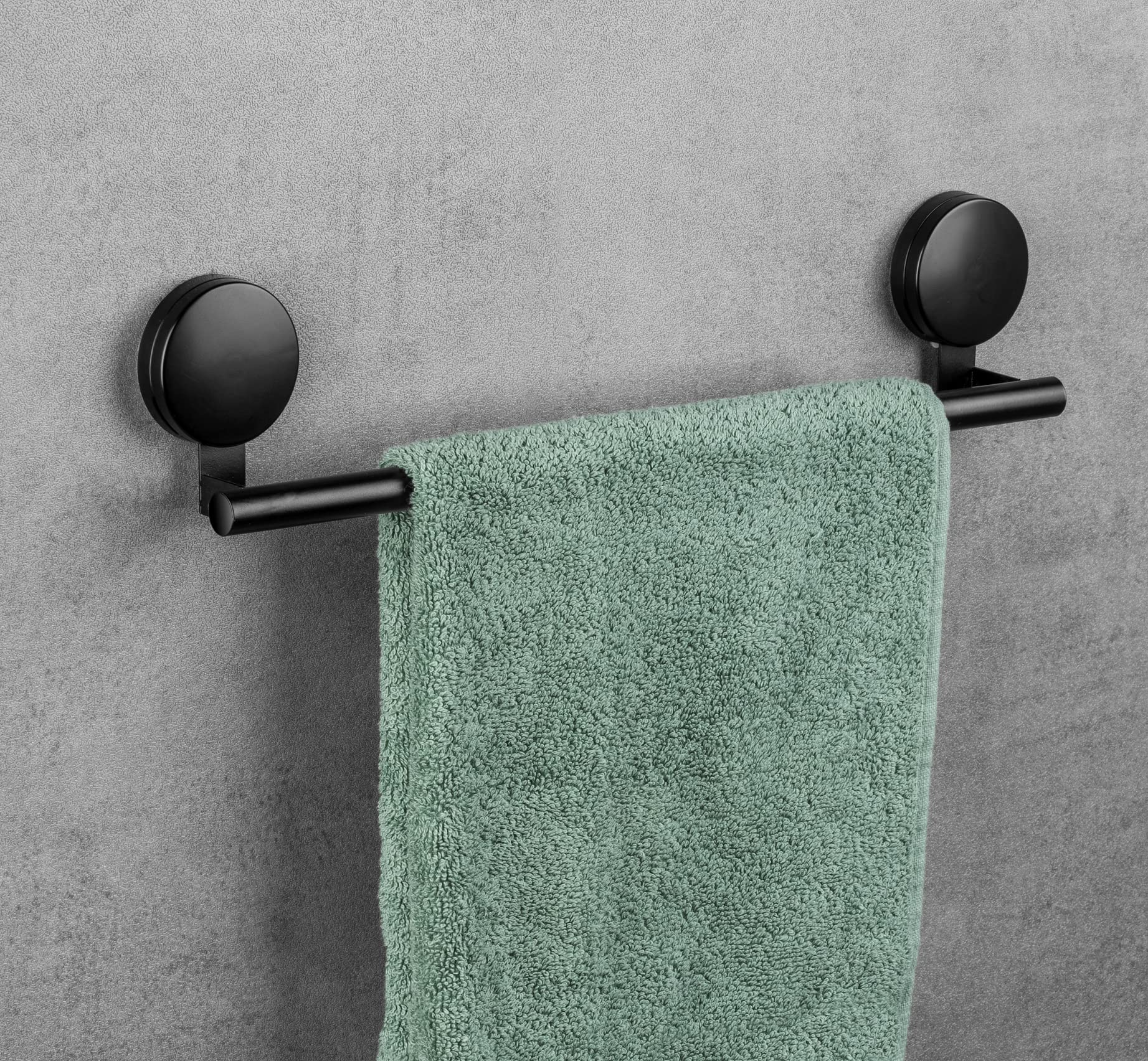 WENKO Static-Loc® Plus Pavia drążek na ręczniki kąpielowe, uchwyt na ręczniki, mocowanie bez wiercenia, bezpieczny chwyt dzięki statycznej przyczepności na gładkich, nieprzepuszczających powietrza
