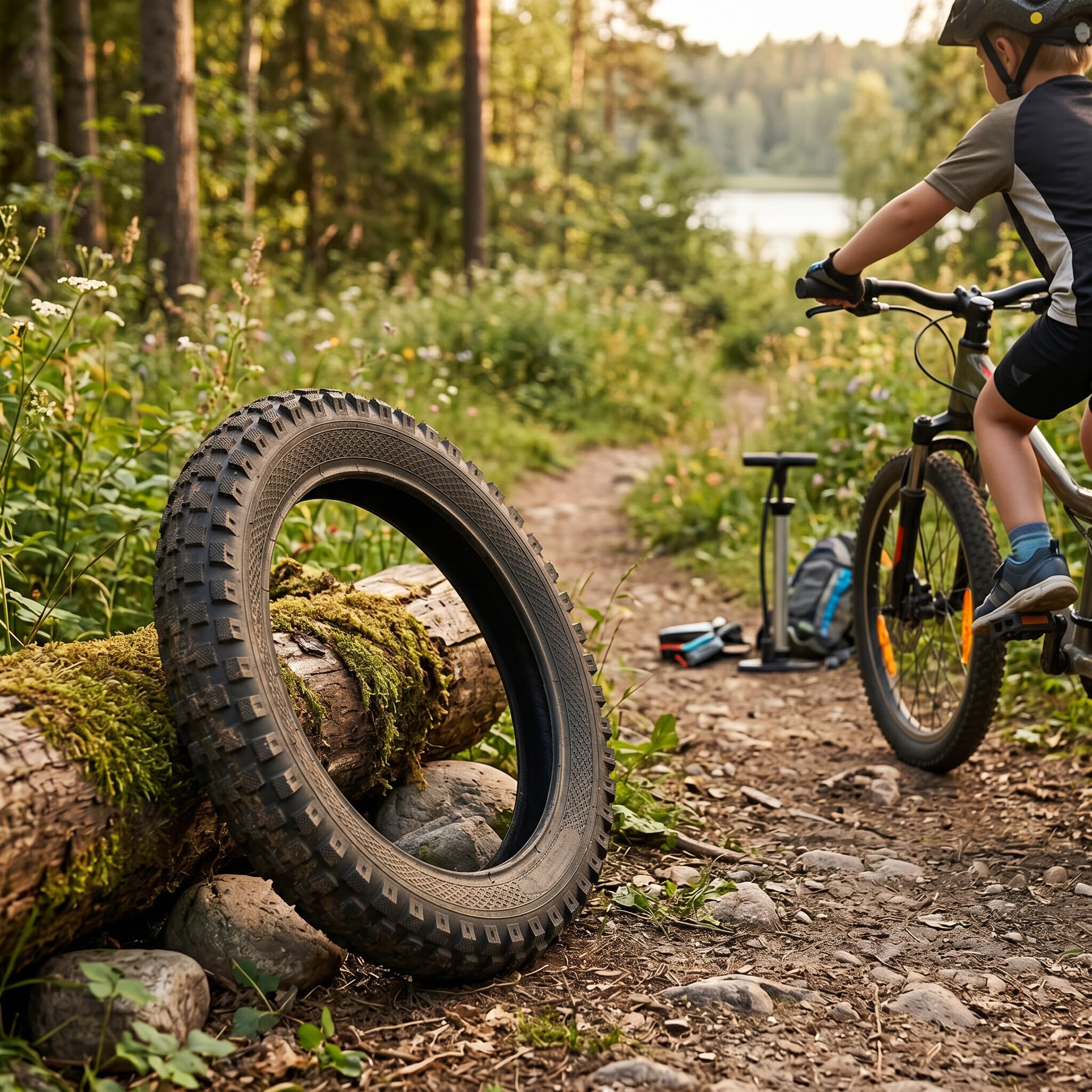Pneumatico Esterno per Bici, 12/14/16/18/20X 2.4 Pneumatici per Biciclette per Bambini Pneumatico per Mountain Bike 280KPa Pneumatico Equilibrio Accessori per Il Ciclismo