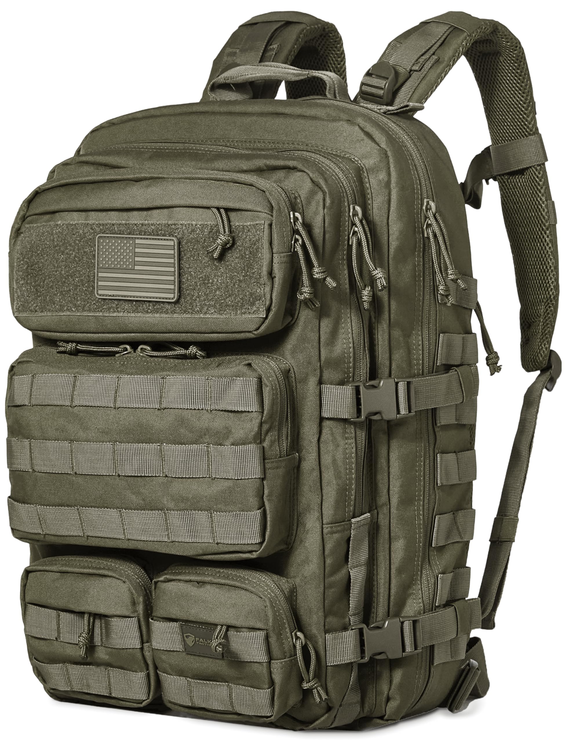 Falko Tactical Backpack for Men and Women 50L Backpack 2.4x Stronger Large Military Molle Rucksack, Bugout Backpack Outdoors
