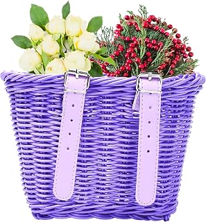 SteadyDoggie Front Bike Basket - Durable Hand-Woven Polypropylene Bicycle Basket, UV Protection, Anti-Fade, Easy Install