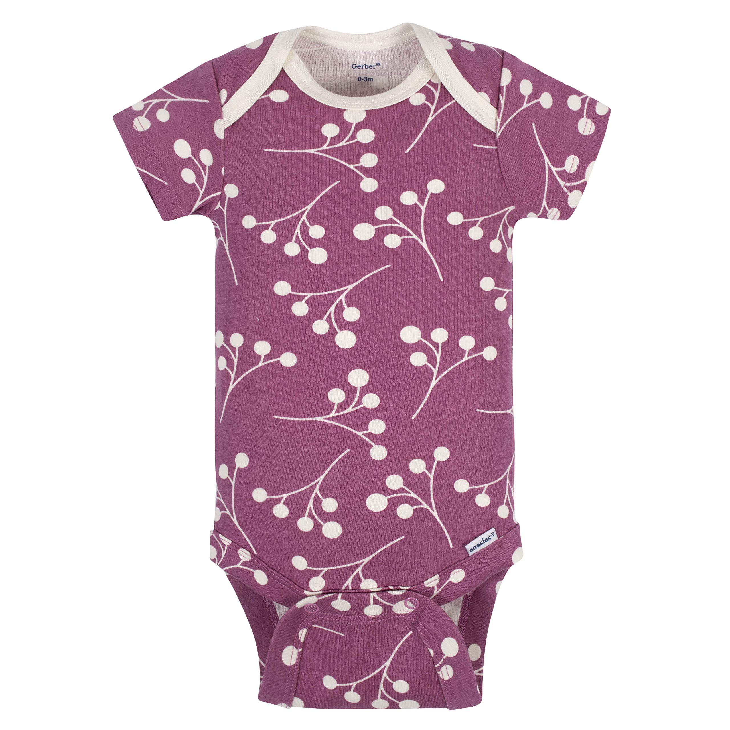 Grow by Gerber Baby-girls - Body de manga corta (5 unidades) - gris - 0-3 meses