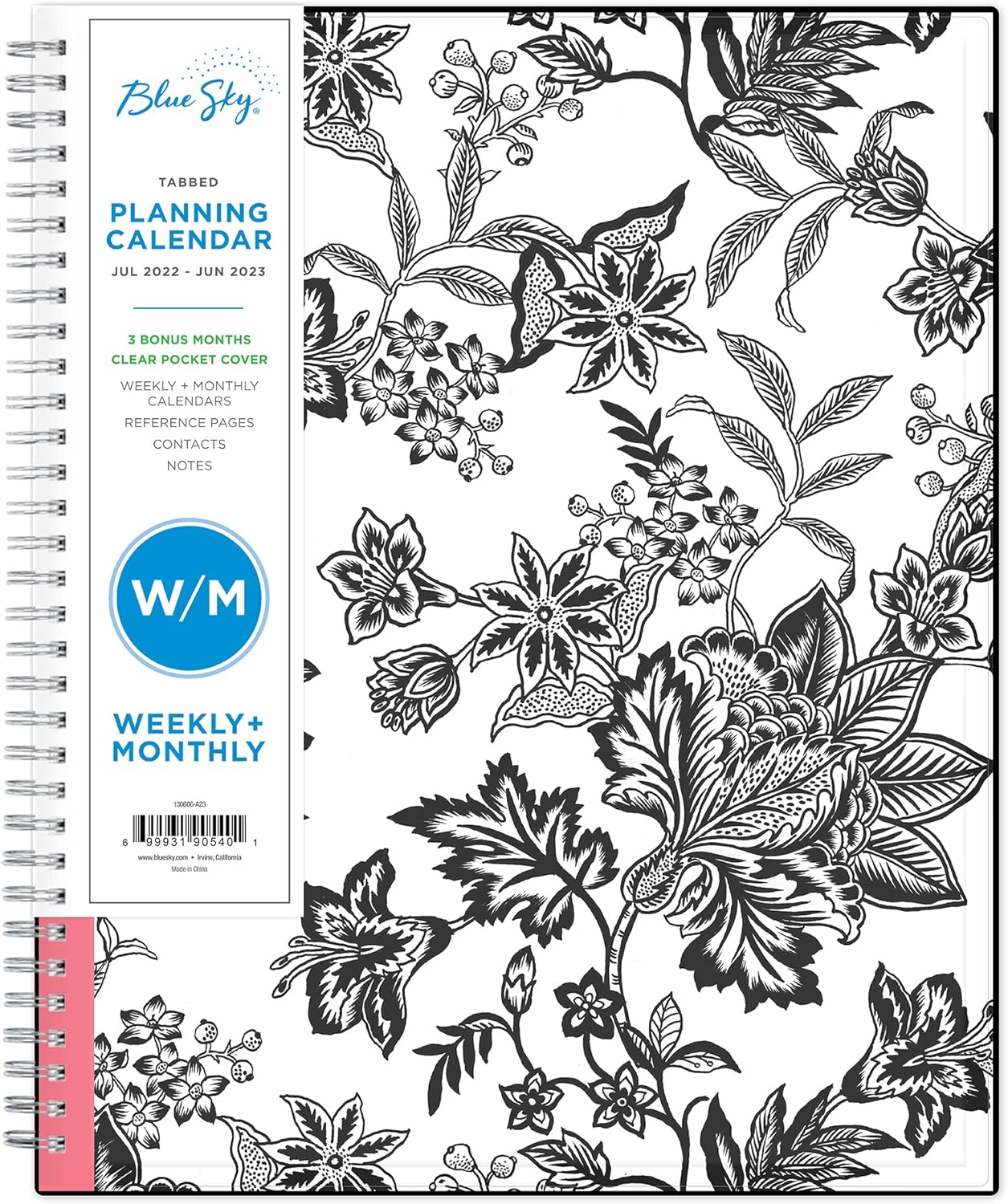 Blue Sky 2022-2023 Academic Year Weekly and Monthly Planner, 8.5" x 11", Flexible Cover, Wirebound, Analeis (130606-A23) : Everything Else