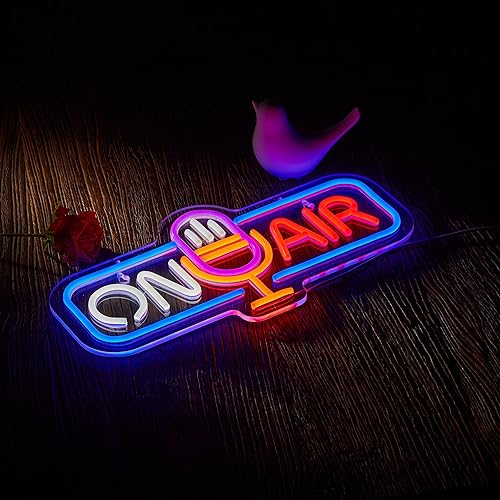 Miniatura 6 de Letrero de neón para decoración de pared, letreros de neón Live On Air, cerveza, dormitorio, hogar, cueva, oficina, hotel, pub, cafetería, hechos a