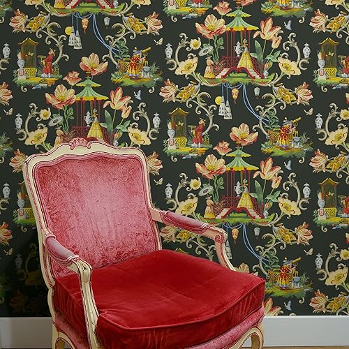Miniatura 2 de Harrison Howard - Papel tapiz de diseño despegar y pegar, papel tapiz caprichoso de alta calidad para dormitorio, tocador, cocina, autoadhesivo,