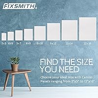 Vista 7 de FIXSMITH Tableros de lienzo para pintar de 3 x 5 pulgadas, paquete de 24 mini lienzos, paneles de lienzo blanco en blanco, 100% algodón imprimado