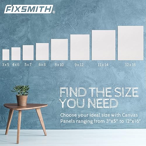 Miniatura 30 de FIXSMITH - Lienzos para pintar, de calidad profesional, hecho de 100% algodón, sin ácidos, para profesionales, pintores aficionados, estudiantes