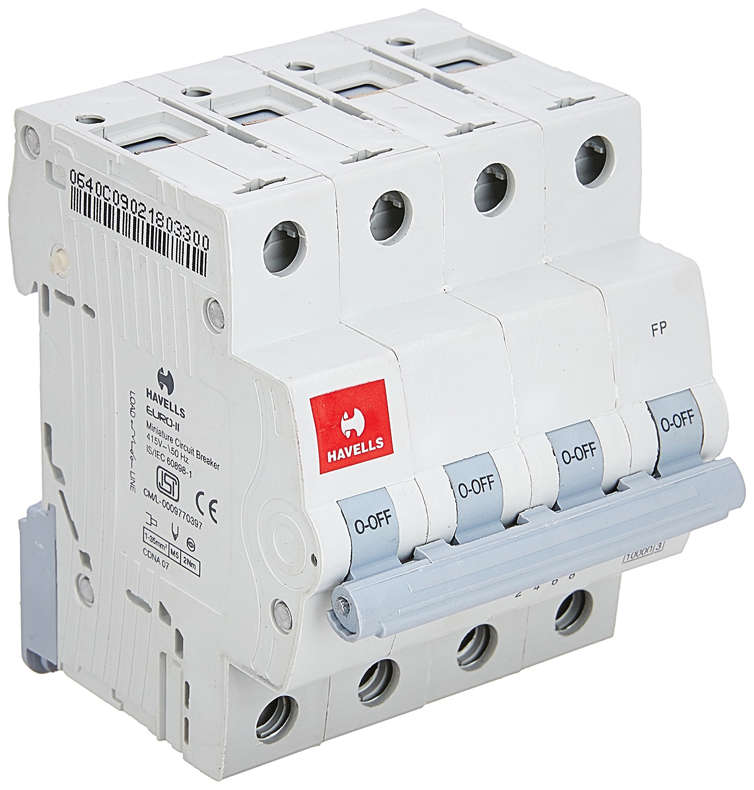 Havells DHMGCFPF040 PVC Plastic 40A MCB FP C Curve (White)-image-43