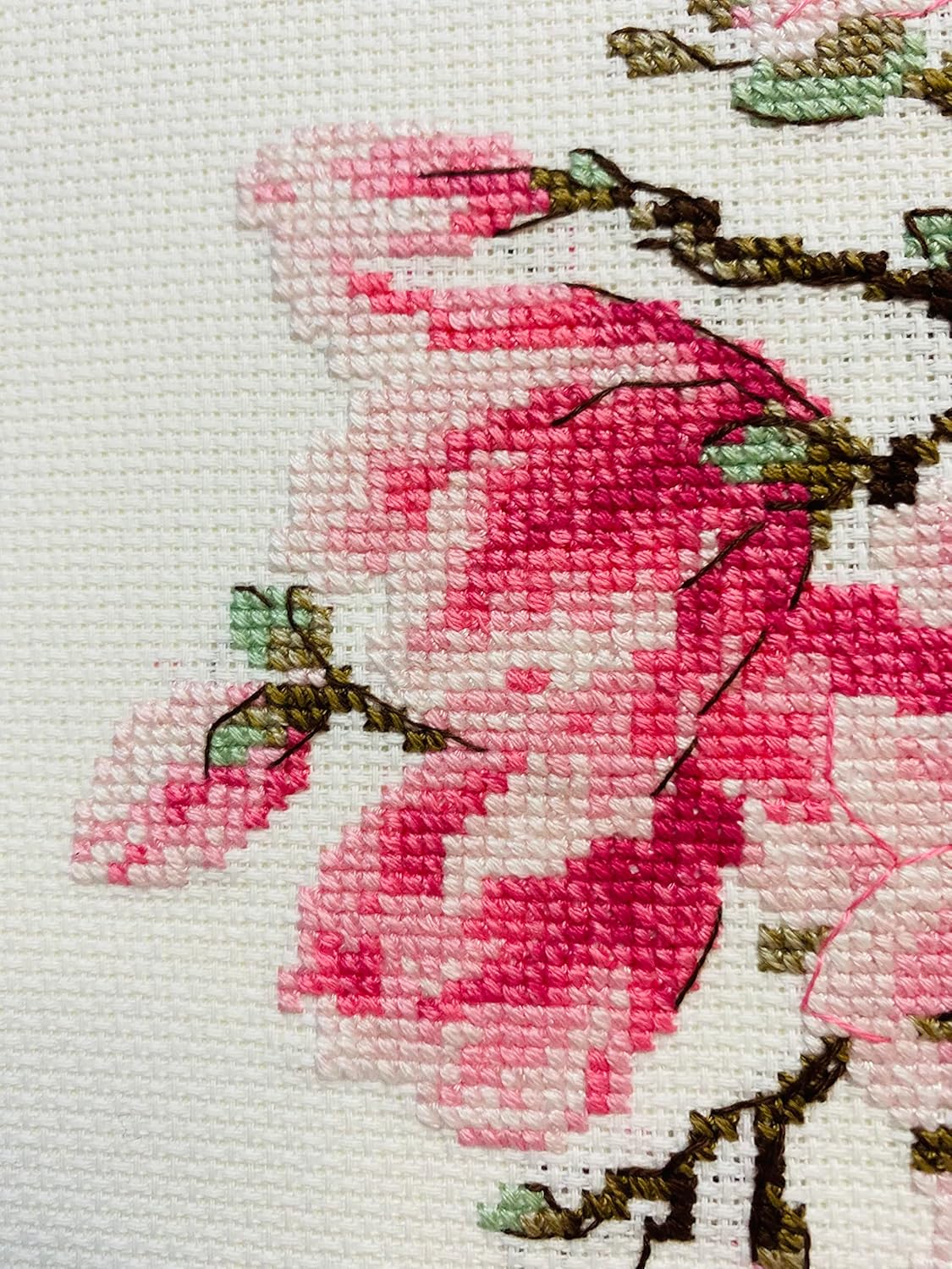 RIOLIS - Southern Magnolia 2018, Cross Stitch Kits 11¾" x 9½", Cross Stitch Kits for Beginners & Advanced, Crossstitching Kit Adult, Embroidery Counted Stitching Kit