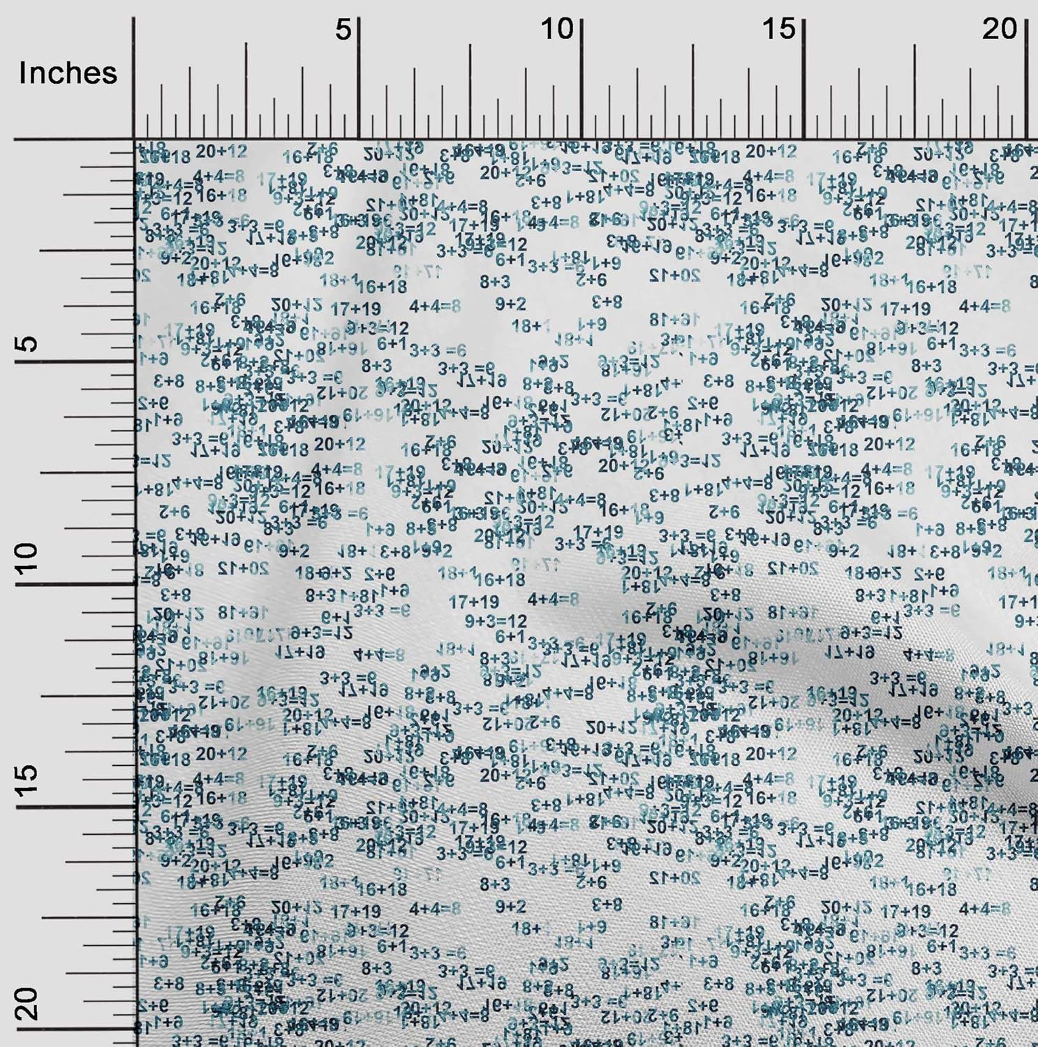 oneOone Cotton Jersey Teal Blue Fabric Numbers Geometric DIY Clothing Quilting Fabric Print Fabric by Yard 58 Inches Wide
