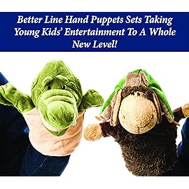 Animal Hand Puppets Set for Kids & Adults - 12.5 Premium Quality Soft Plush Toys with Movable Mouths - Perfect for Storytelling, Teaching, Preschool, Role-Play - Durable, Vibrant, Educational Puppets