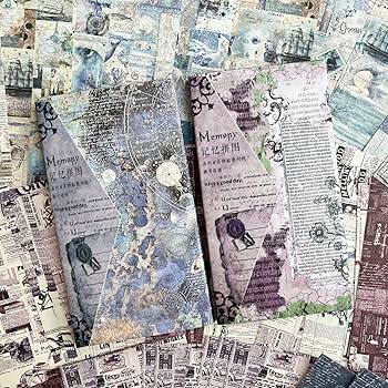 コラージュ素材 コラージュペーパー 背景紙 ジャンクジャーナル Amazon | コラージュ 素材 デザインペーパー 素材紙 コラージュ