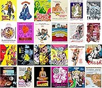 Vista 2 de PIXILUV Postales vintage 24 piezas de películas hippie y psicodélica, pósteres de película vintage