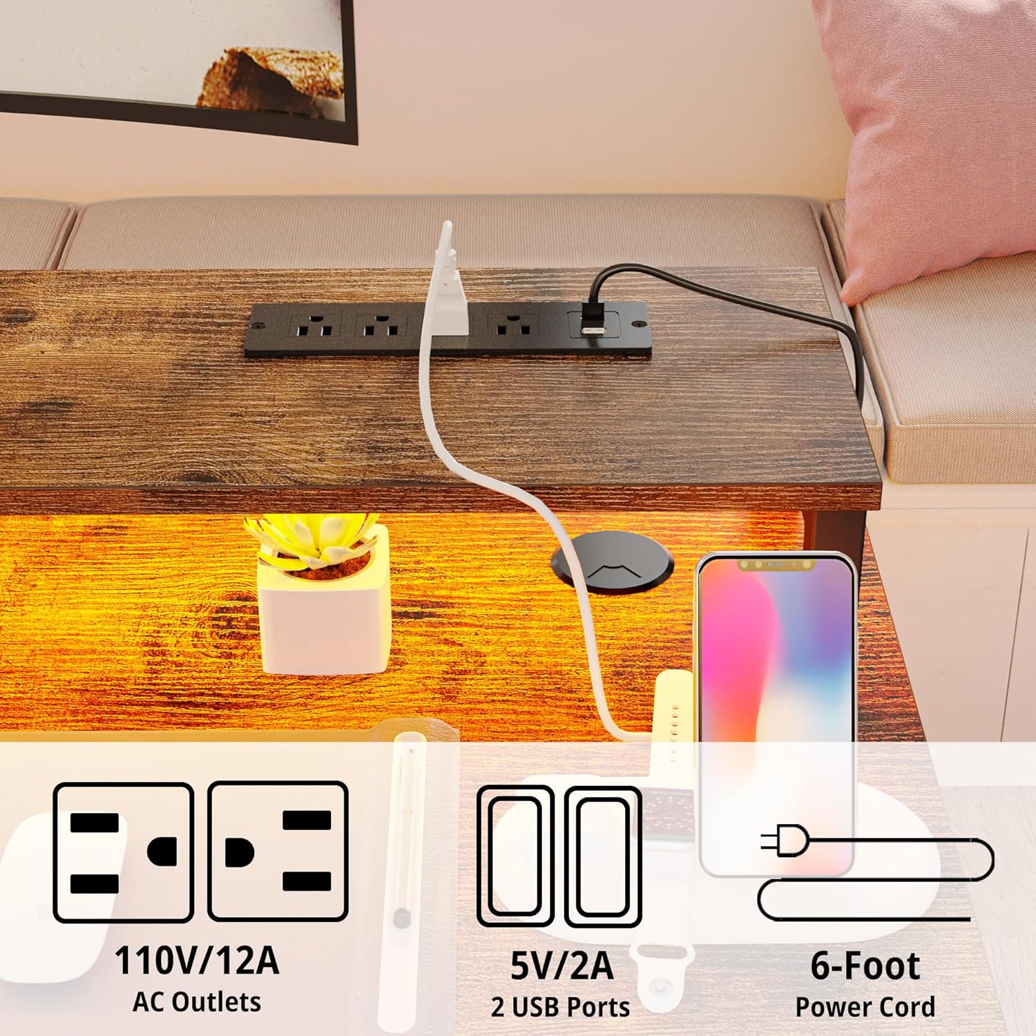 Image showing the IRONCK L-shaped desk in various configurations: as a combined L-shape, and separated into two individual desks, demonstrating its reversible and modular design.