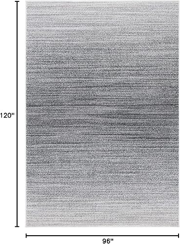 Miniatura 2 de SAFAVIEH Tapete de 8 x 10 pies de la colección Adirondack, grande - Gris y marfil, diseño moderno en degradé, no desprende pelusa y fácil de