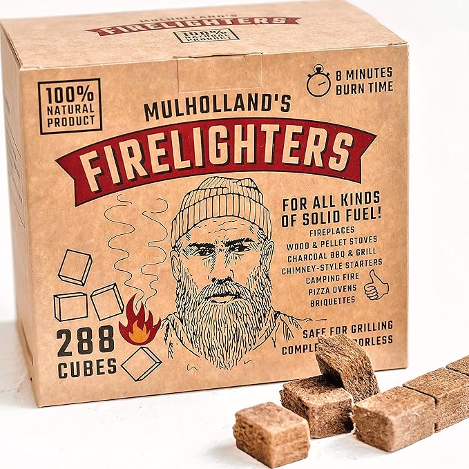 Natural Firelighters for Wood Burners, Charcoal, Barbecue, Pizza Oven