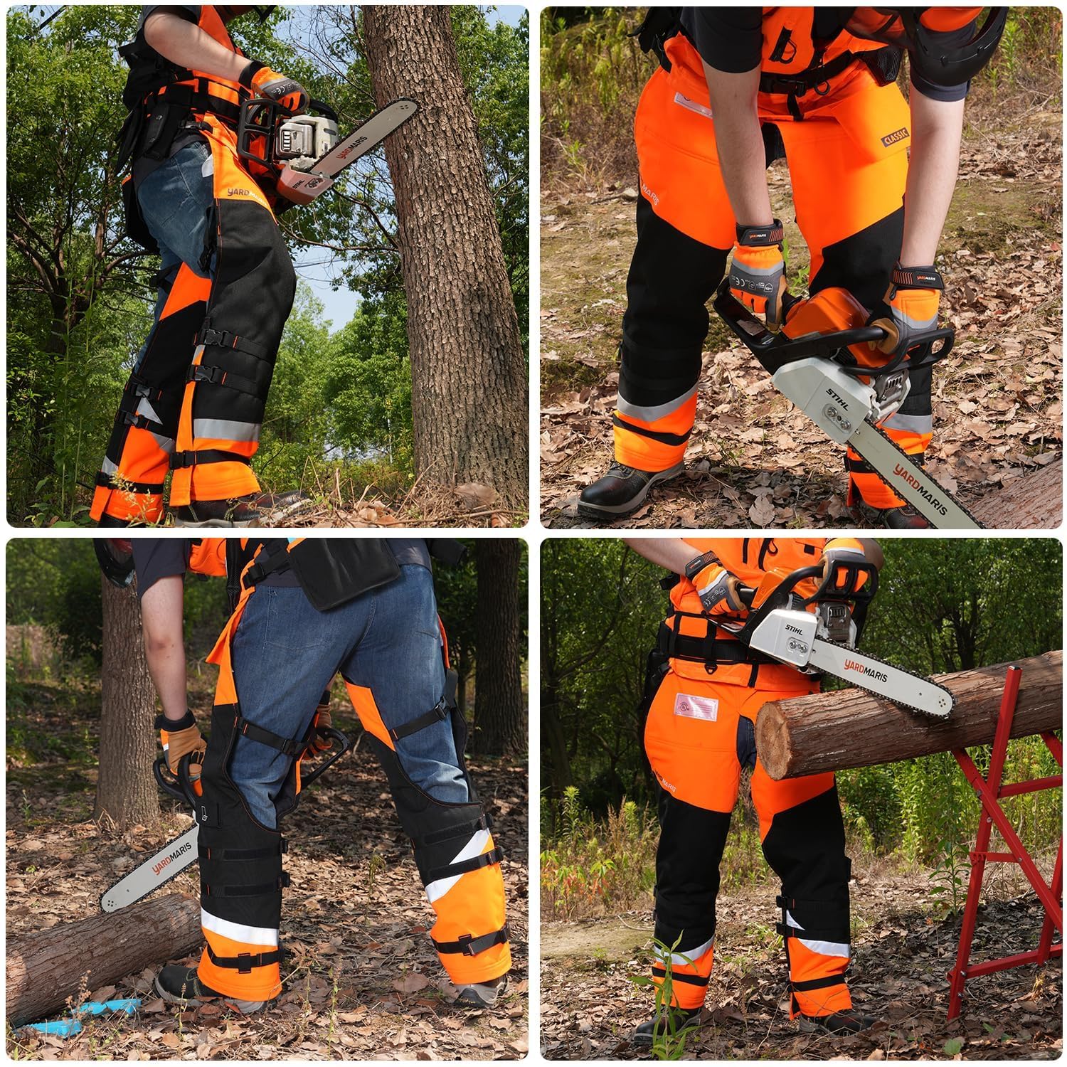 Snapklik.com : YARDMARIS 8 Layers Chainsaw Chaps, Heavy Duty Chain Saw ...
