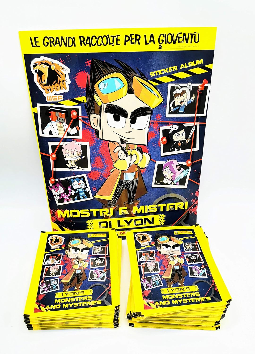 GS1 Lyon Mostri e misteri Album Vuoto + 50 bustine Figurine Panini