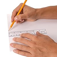 Vista 4 de Westcott Regla métrica flexible de 6 pulgadas, transparente